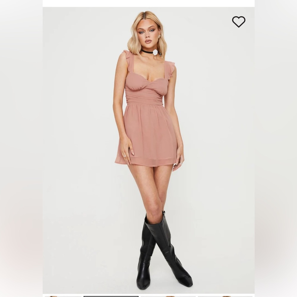 So Sweet Mini Dress Dusty Pink